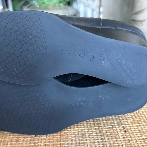 NYDJ soft leather  Black Heeled Boots - Picture 5 of 10